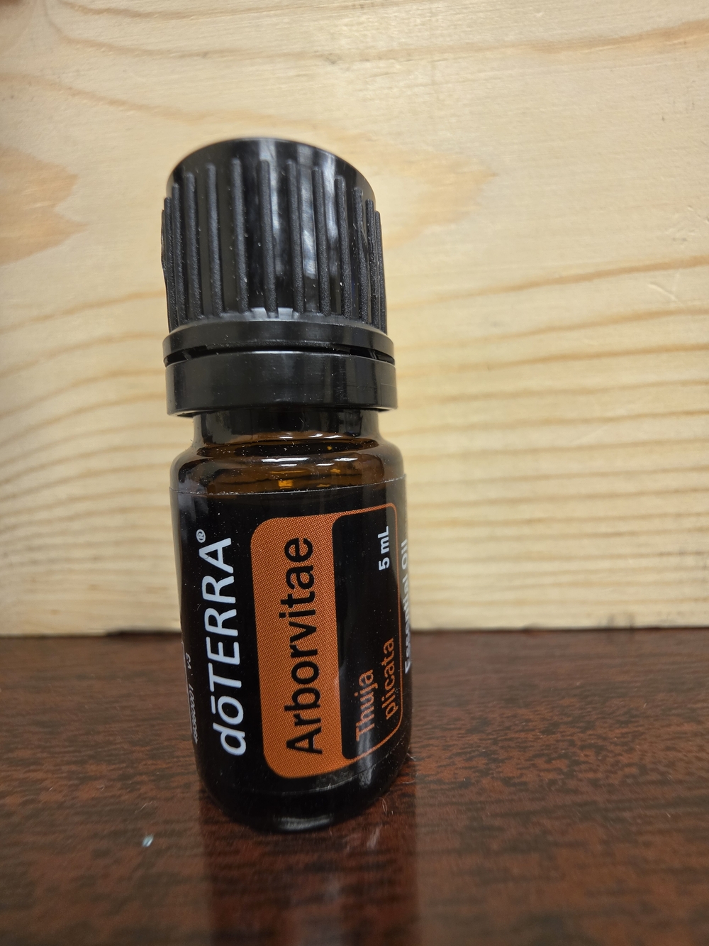 Doterra Arborvitae Facial Oil - Black Cap with Orange Label